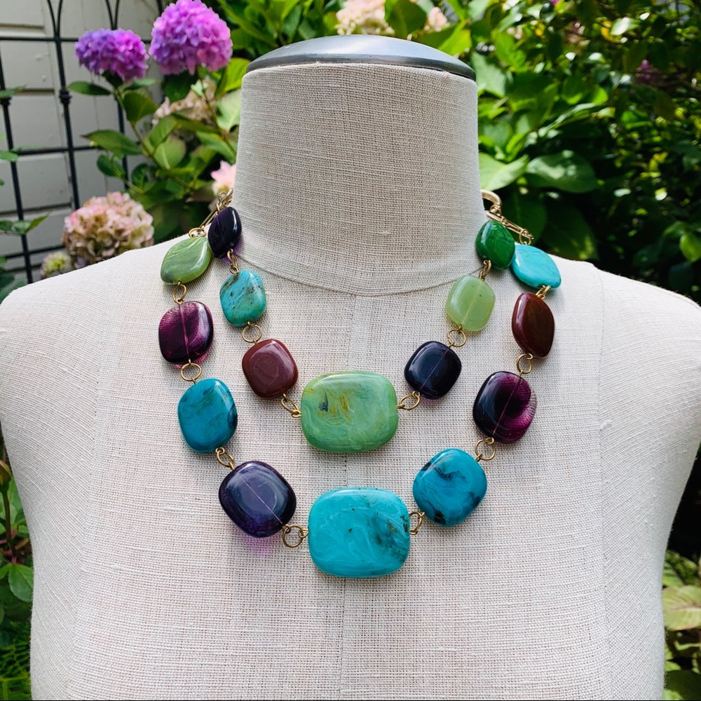 Acrylic Colorful Statement Necklace